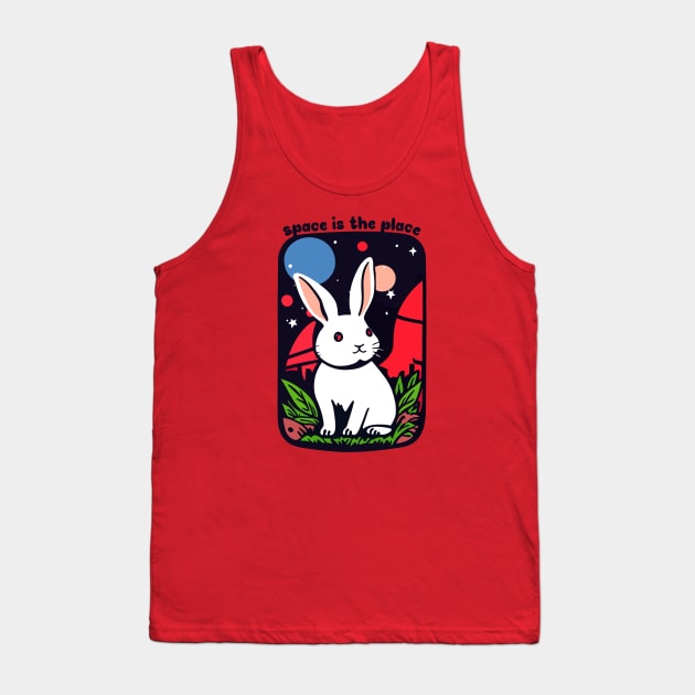 Space Bunny Tank Top by jederanders
